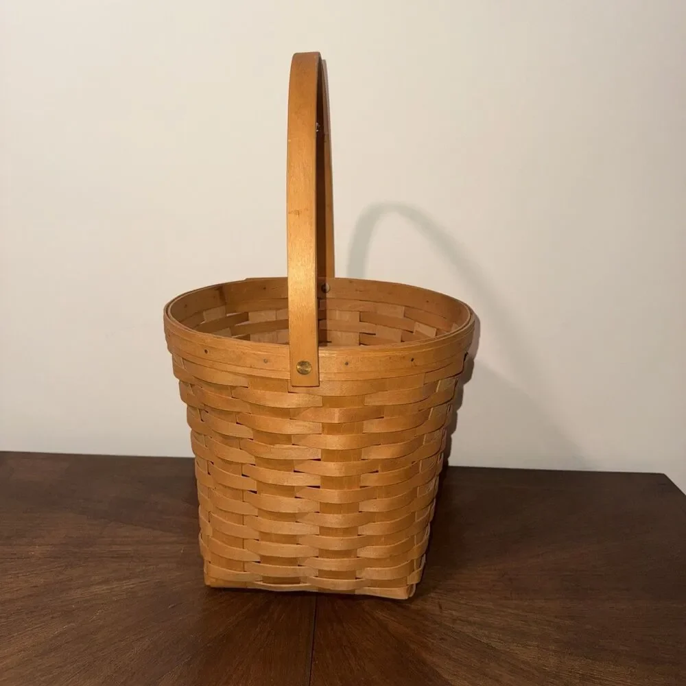 1997 Large Round Longaberger Fruit Basket W/O Liner Or Lid